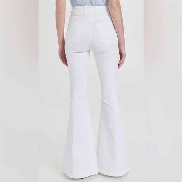 7 For All Mankind High-Waisted Sailor White Flare Jeans | 32 - Picture 2 of 9